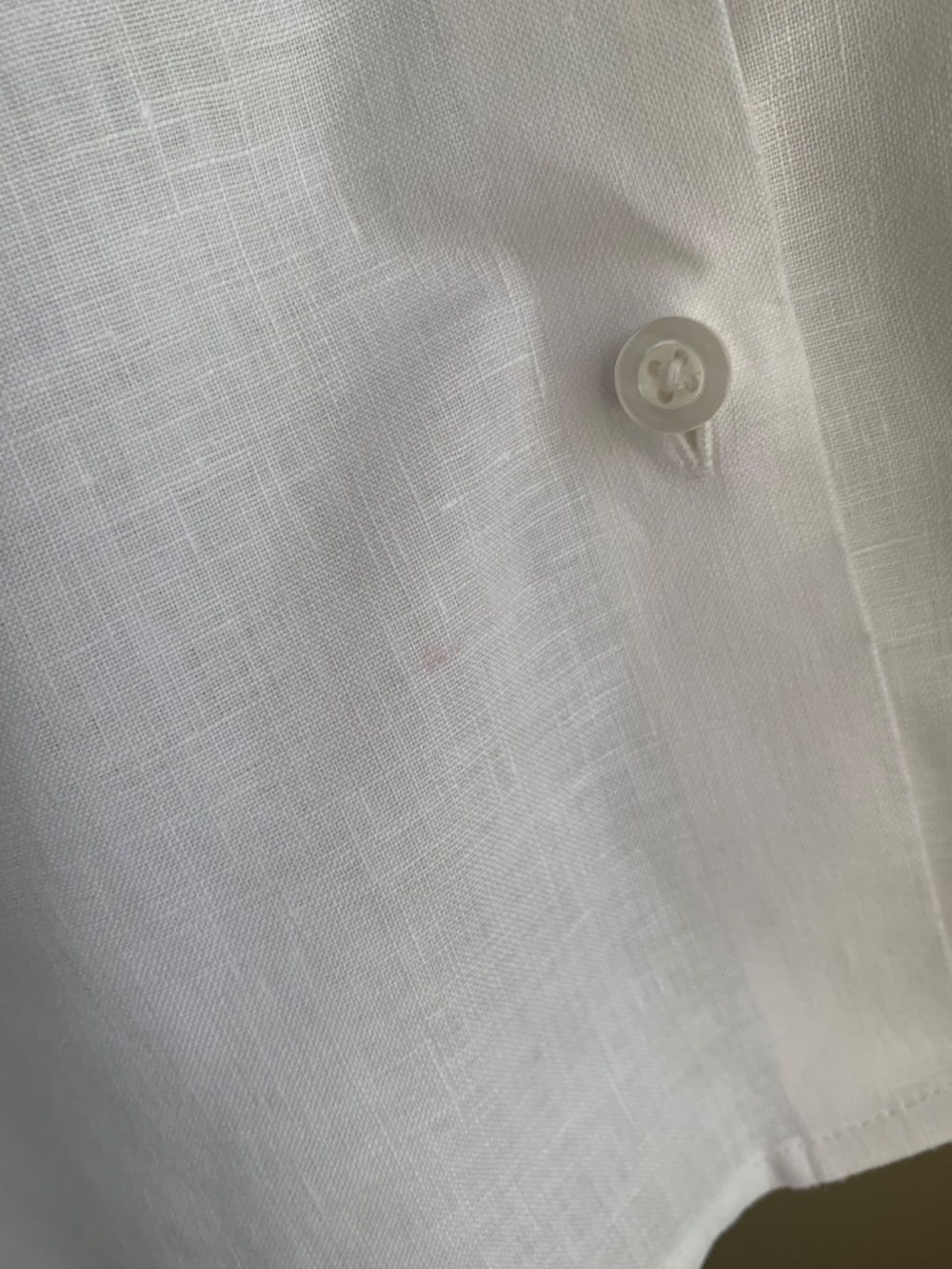 Chico's White Linen Button Up Shirt Tunic Top Beach Travel Layering Sz.3 or XL - Picture 10 of 10